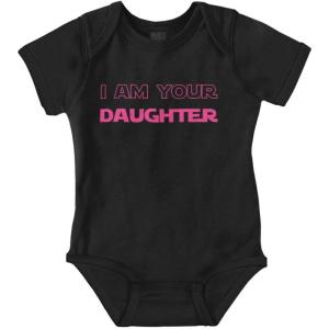 Brisco Brands Dark Lord I Am Your Daughter Galaxy Baby Bodysuit Jumper Girls(Black)