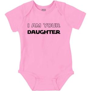 Brisco Brands Dark Lord I Am Your Daughter Galaxy Baby Bodysuit Jumper Girls(Pink)