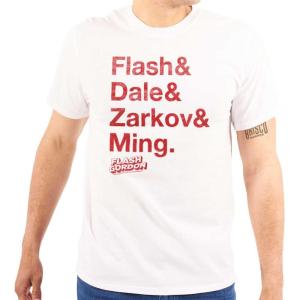 Brisco Brands Flash Gordon Comic Book Characters Graphic T Shirt Men or Women(White)