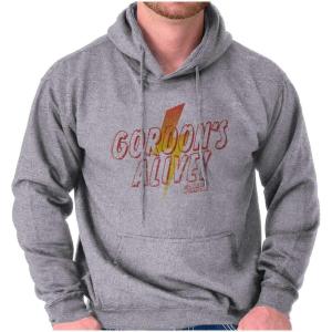 Brisco Brands Flash Gordon Lightning Bolt Vintage Hoodie Sweatshirt Women Men(Sport Grey)
