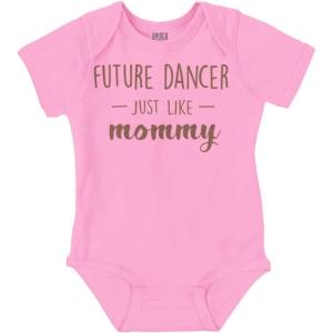 Brisco Brands Future Dancer Like Mommy Daughter Baby Bodysuit Jumper Girls(Pink)