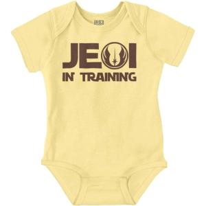 Brisco Brands Master Galaxy Nerdy Geeky Baby Romper Boys or Girls(Banana)