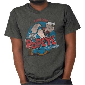 Brisco Brands Popeye Sailor Man Since 1929 Retro Mens Graphic T Shirt Tees(Graphite Heather)