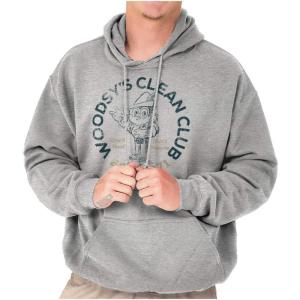 Brisco Brands Woodsy Owl Clean Club Don’t Pollute Hoodie Sweatshirt Women Men(Sport Grey)