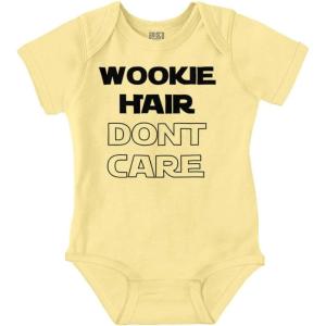 Brisco Brands Wookie Hair Dont Care Dark Galaxy Baby Romper Boys or Girls(Banana)
