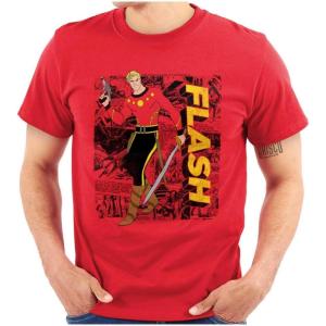 Flash Gordon Vintage Comic Strips Graphic T Shirt Men or Women(Red)