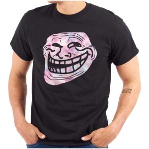 Funny Internet Troll Face Meme Graphic T Shirt Men or Women(Black)