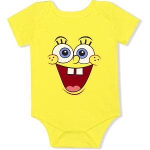 Nickelodeon Spongebob Squarepants Short Sleeve bodysuit, Baby’s Creeper, Yellow(Yellow)