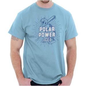 Polar Bear Power ICEE Graphic T Shirt Men or Women(Sky)