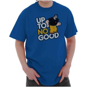 Popeye Bluto Up to No Good Funny Cool Graphic T Shirt Men or Women(Royal)