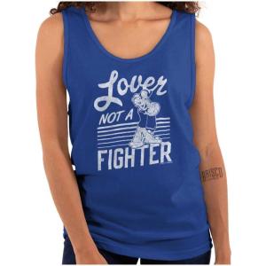 Popeye The Sailor Loves Not a Fighter Tank Top T Shirts Men Women(Royal)