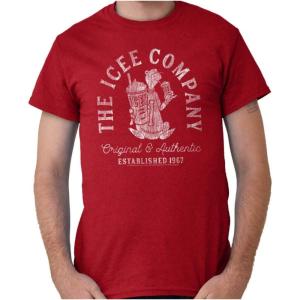 The ICEE Company Vintage Polar Bear Logo Graphic T Shirt Men or Women(Antique Cherry Red)