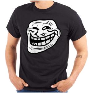 Troll Face Original Meme Smile Mad Graphic T Shirt Men or Women(Black)