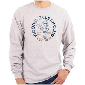 Woodsy Owl Clean Club Don’t Pollute Long Sleeve Tshirt Men Women(Sport Grey)