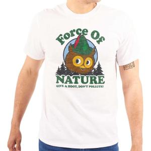 Woodsy Owl Give a Hoot About Nature Graphic T Shirt Men or Women(White)
