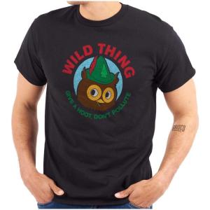 Woodsy Owl Wild Thing Don’t Pollute Graphic T Shirt Men or Women(Black)
