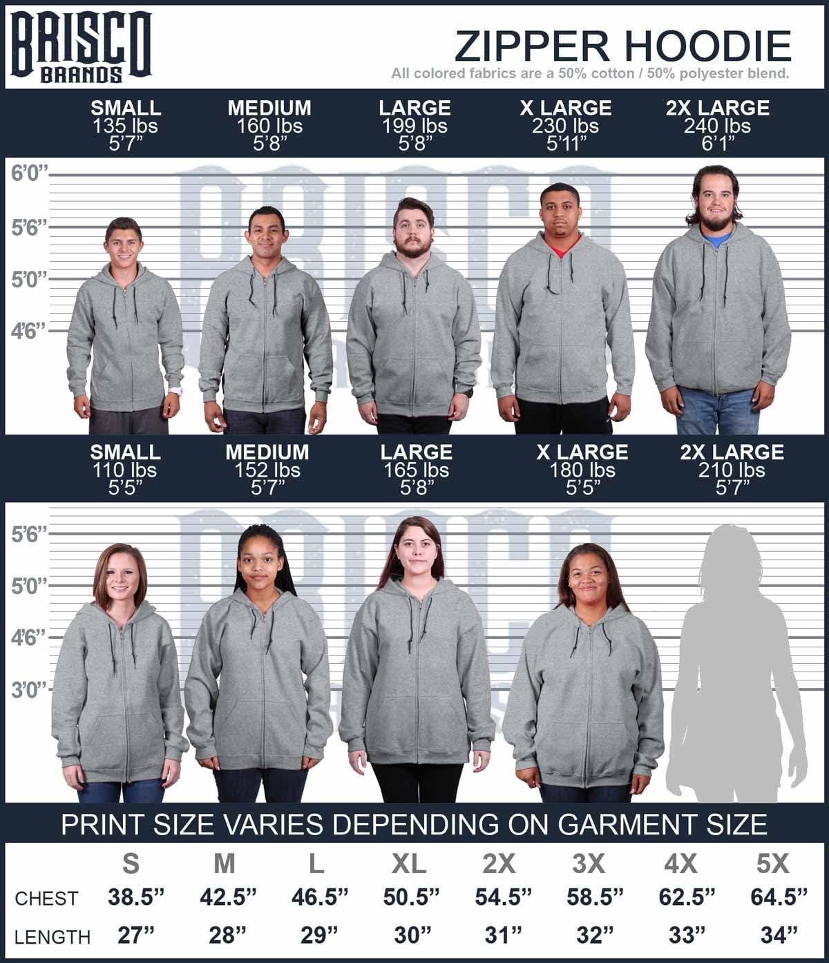 imageBrisco Brands Army Military Physical Training PT Exercise Workout Zip Up HoodieSport Grey