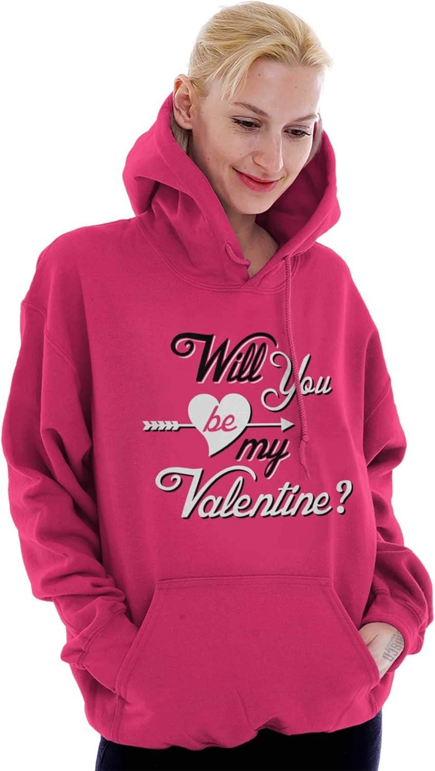 imageBrisco Brands Be My Valentines Day Heart Love Hoodie Sweatshirt WomenHeliconia