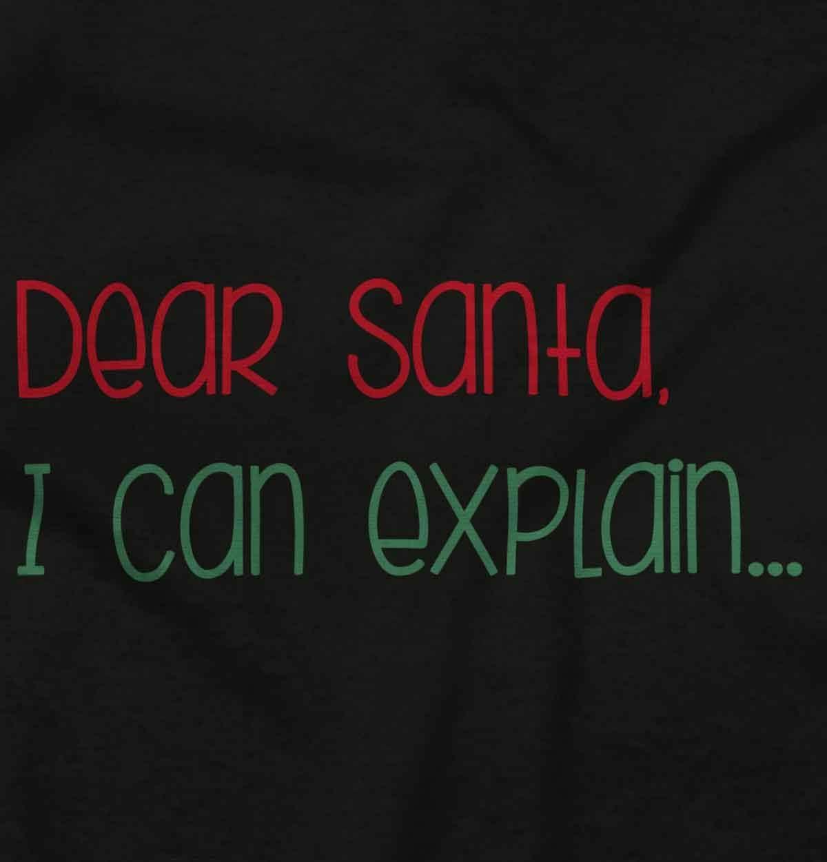 imageBrisco Brands Christmas Dear Santa I Can Explain Baby Romper Boys or GirlsBlack