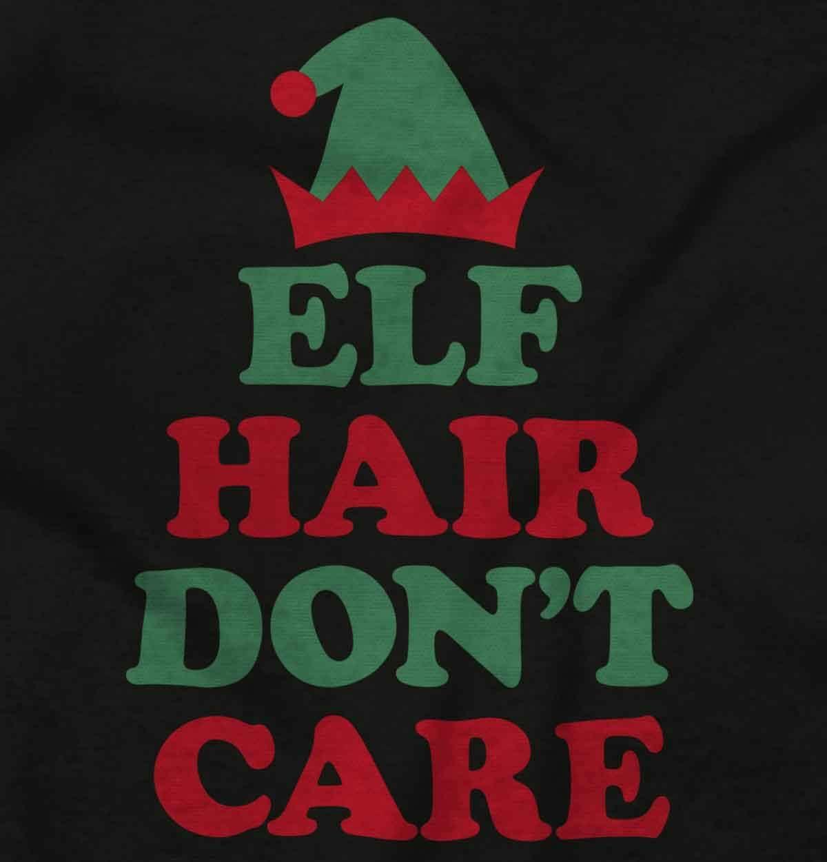 imageBrisco Brands Christmas Elf Hair Dont Care Baby Romper Boys or GirlsBlack