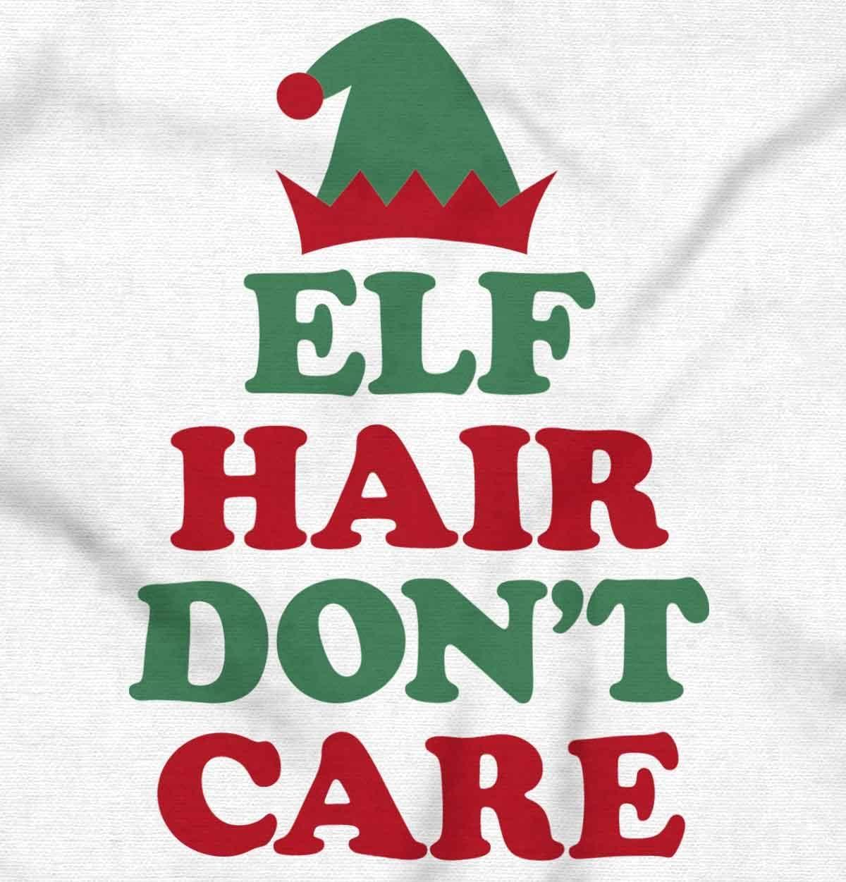 imageBrisco Brands Christmas Elf Hair Dont Care Baby Romper Boys or GirlsWhite