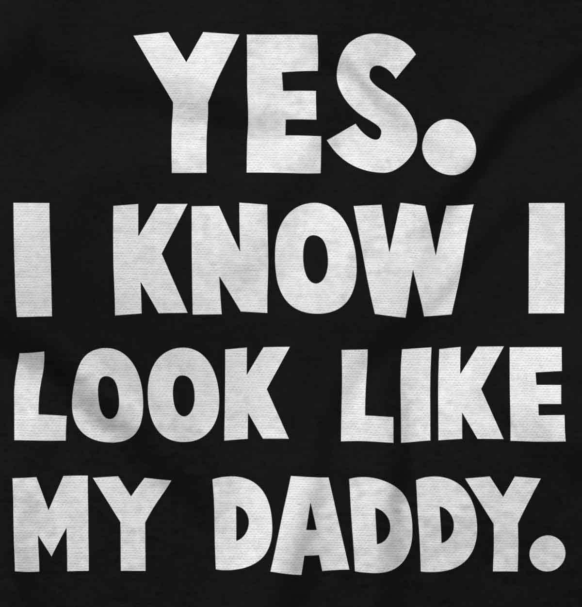 imageBrisco Brands Cute I Look Like Daddy Dad Joke Baby Bodysuit Jumper BoysBlack