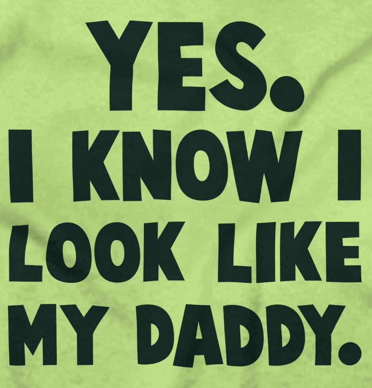 imageBrisco Brands Cute I Look Like Daddy Dad Joke Baby Bodysuit Jumper BoysKey Lime