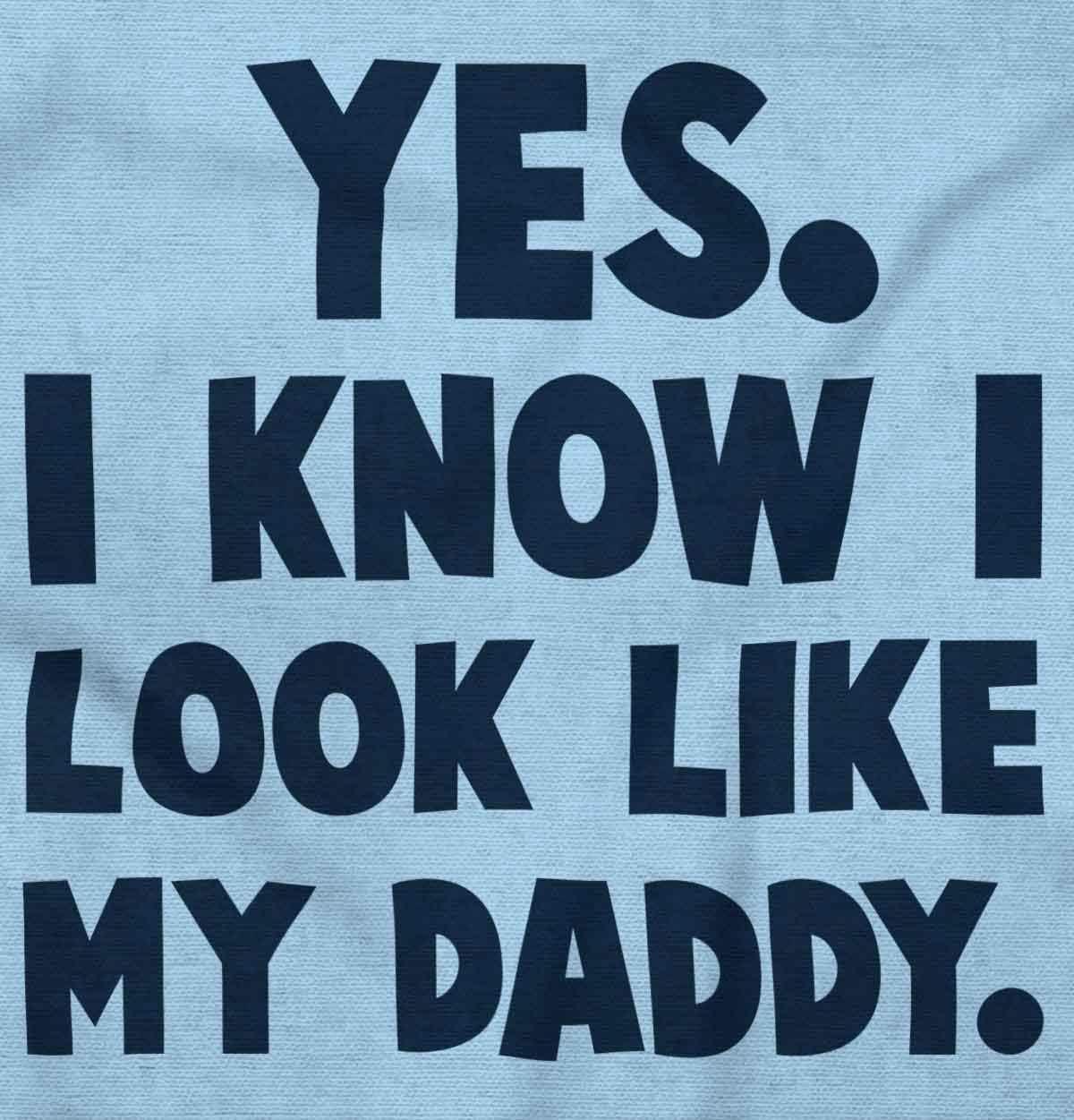 imageBrisco Brands Cute I Look Like Daddy Dad Joke Baby Bodysuit Jumper BoysLight Blue