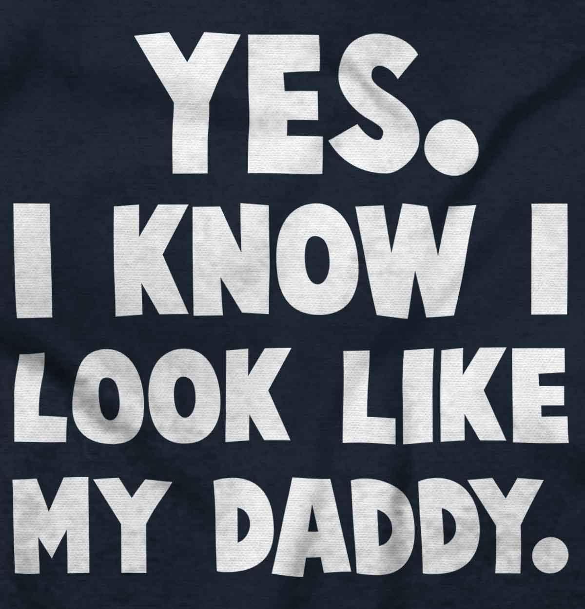imageBrisco Brands Cute I Look Like Daddy Dad Joke Baby Bodysuit Jumper BoysNavy