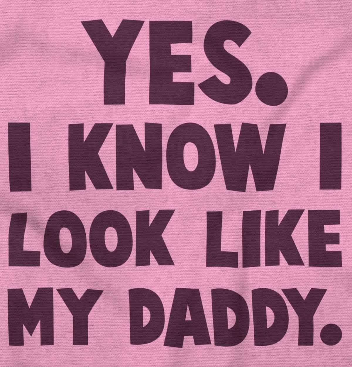 imageBrisco Brands Cute I Look Like Daddy Dad Joke Baby Bodysuit Jumper BoysPink