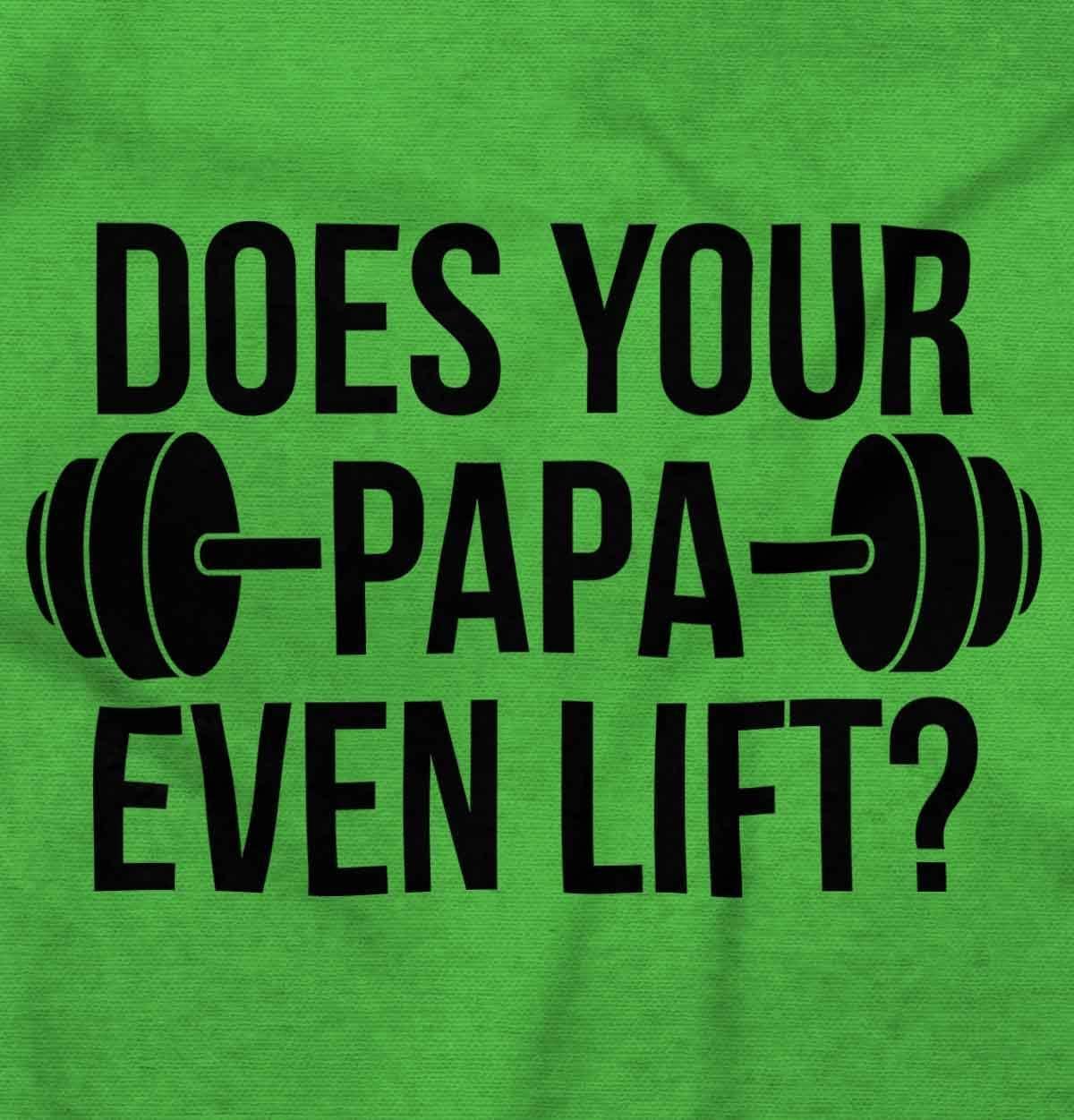 imageBrisco Brands Does Your Papa Even Lift Gym Workout Baby Romper Boys or GirlsApple