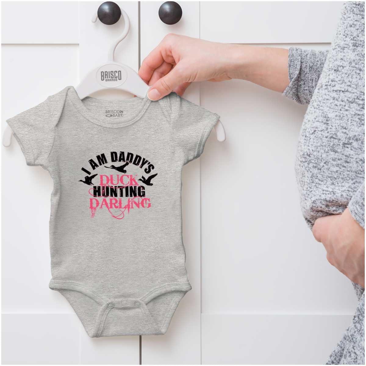imageBrisco Brands Fathers Day Daddys Hunting Darling Baby Bodysuit Jumper GirlsHeather