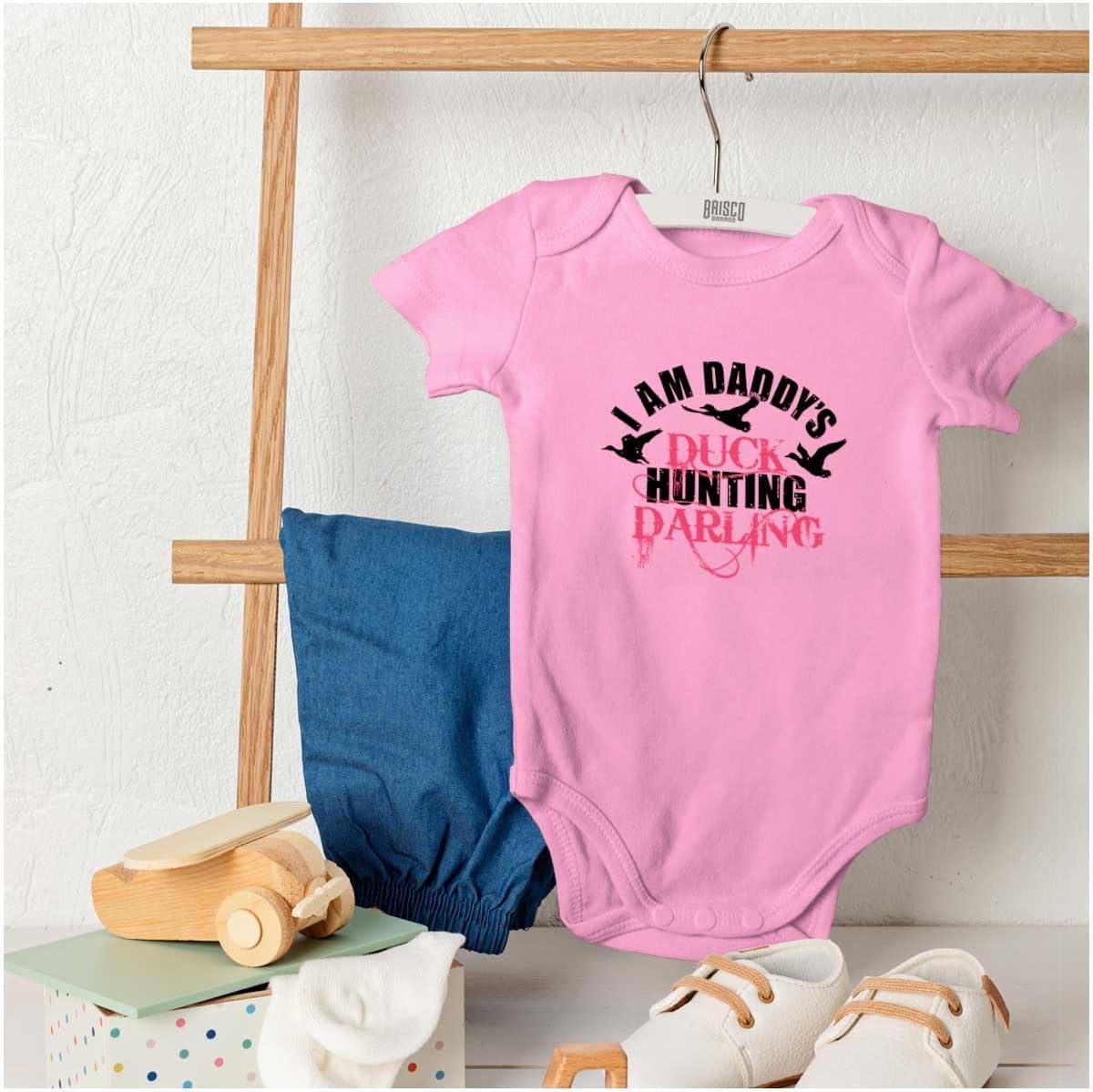 imageBrisco Brands Fathers Day Daddys Hunting Darling Baby Bodysuit Jumper GirlsPink