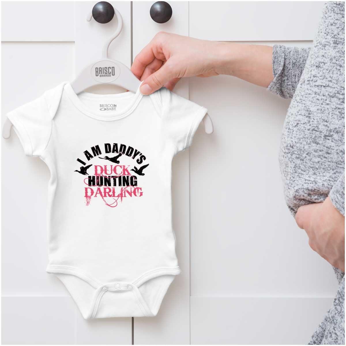 imageBrisco Brands Fathers Day Daddys Hunting Darling Baby Bodysuit Jumper GirlsWhite