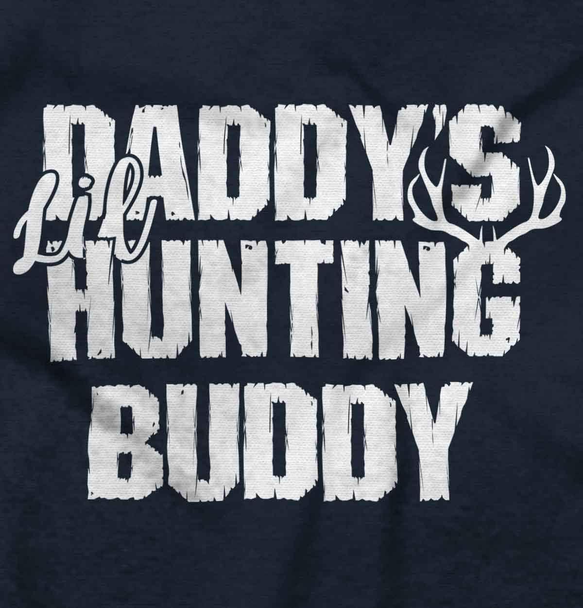 imageBrisco Brands Fathers Day Daddys Lil Hunting Buddy Baby Romper Boys or GirlsNavy