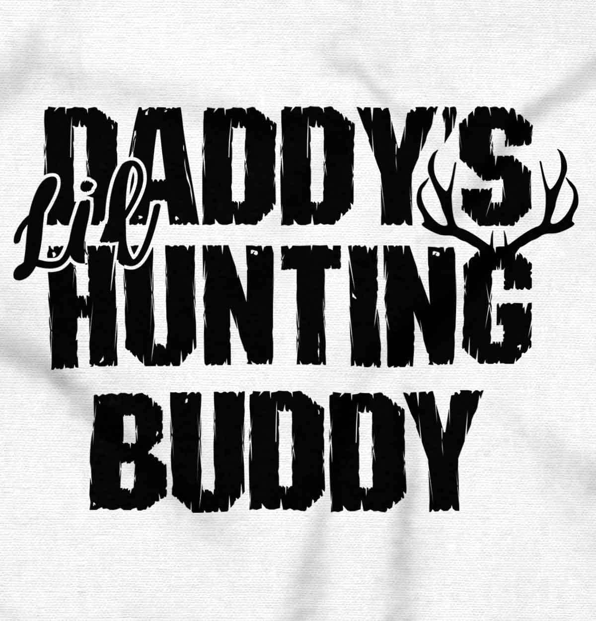 imageBrisco Brands Fathers Day Daddys Lil Hunting Buddy Baby Romper Boys or GirlsWhite
