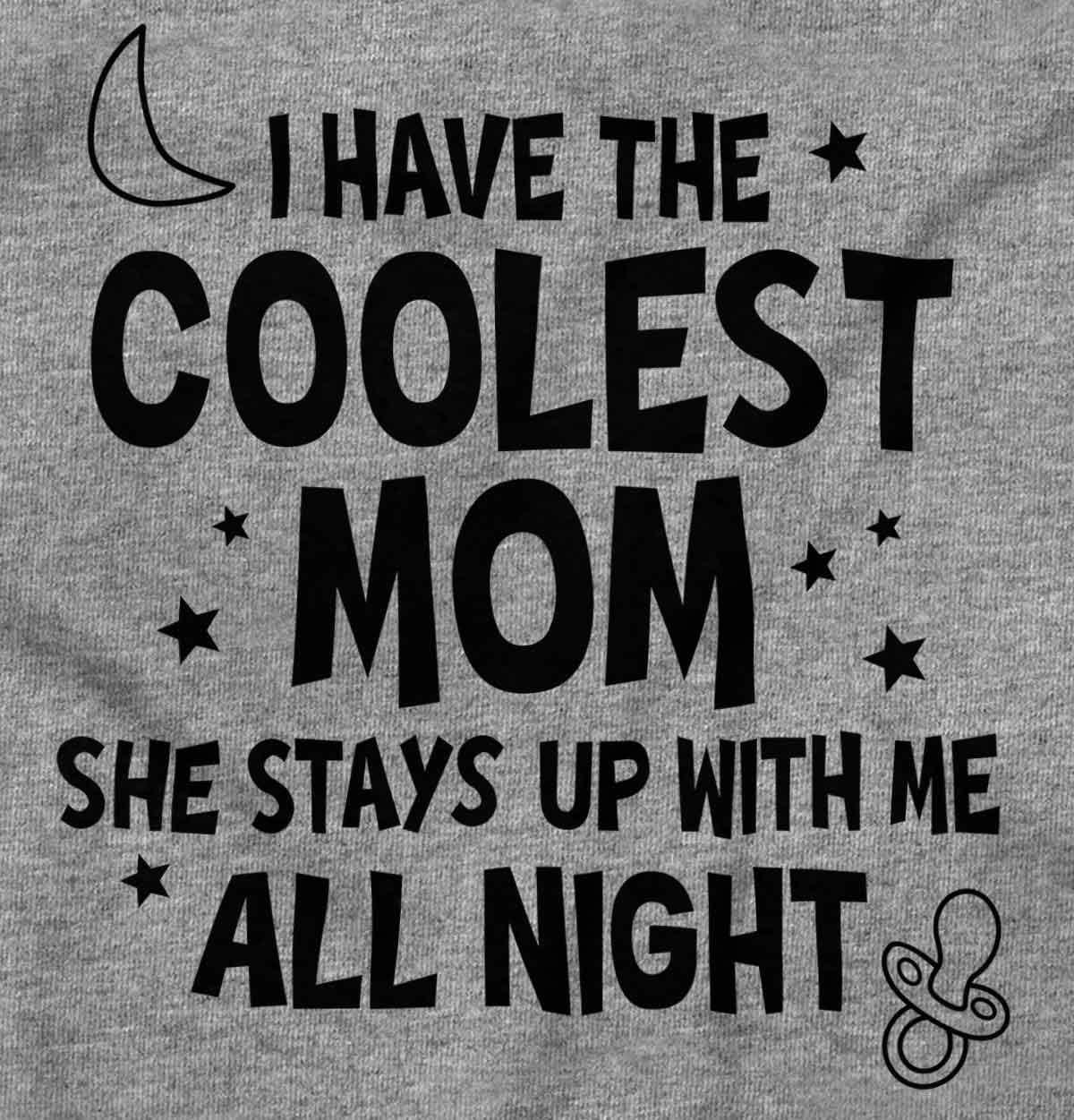 imageBrisco Brands Funny Little Ones Coolest Mom Cute Baby Romper Boys or GirlsHeather