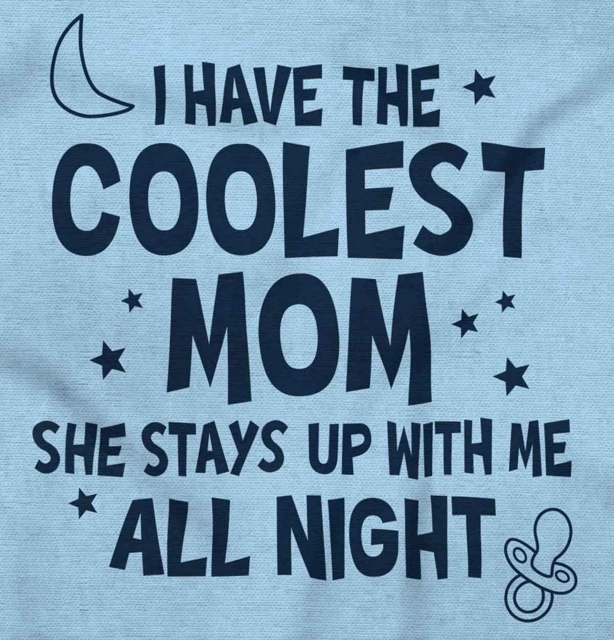 imageBrisco Brands Funny Little Ones Coolest Mom Cute Baby Romper Boys or GirlsLight Blue
