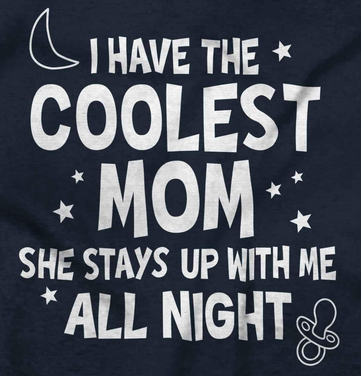 imageBrisco Brands Funny Little Ones Coolest Mom Cute Baby Romper Boys or GirlsNavy