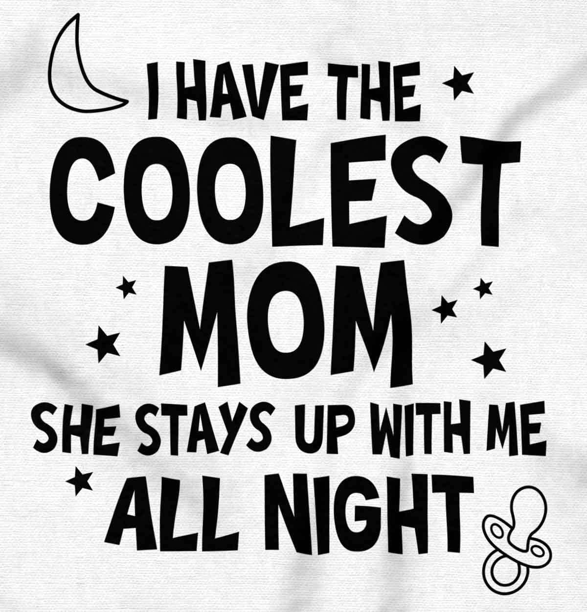 imageBrisco Brands Funny Little Ones Coolest Mom Cute Baby Romper Boys or GirlsWhite