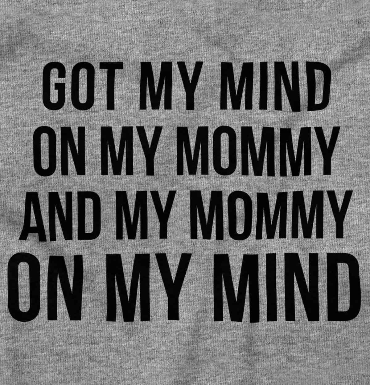 imageBrisco Brands Funny Mommy on my Mind Hip Hop Baby Romper Boys or GirlsHeather