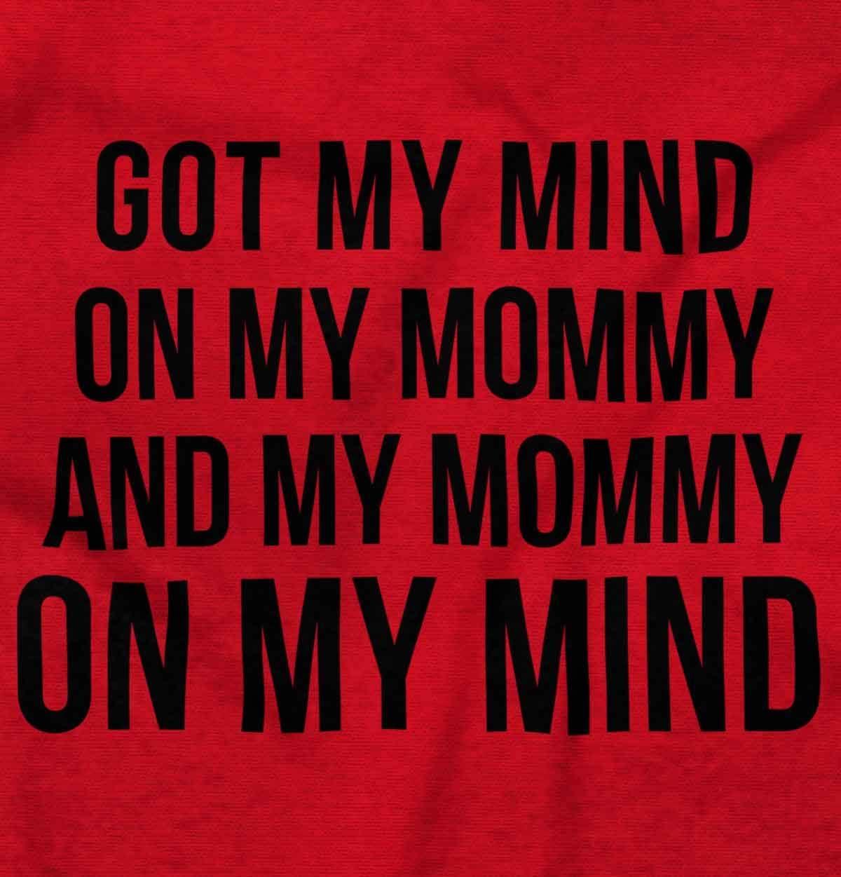 imageBrisco Brands Funny Mommy on my Mind Hip Hop Baby Romper Boys or GirlsRed