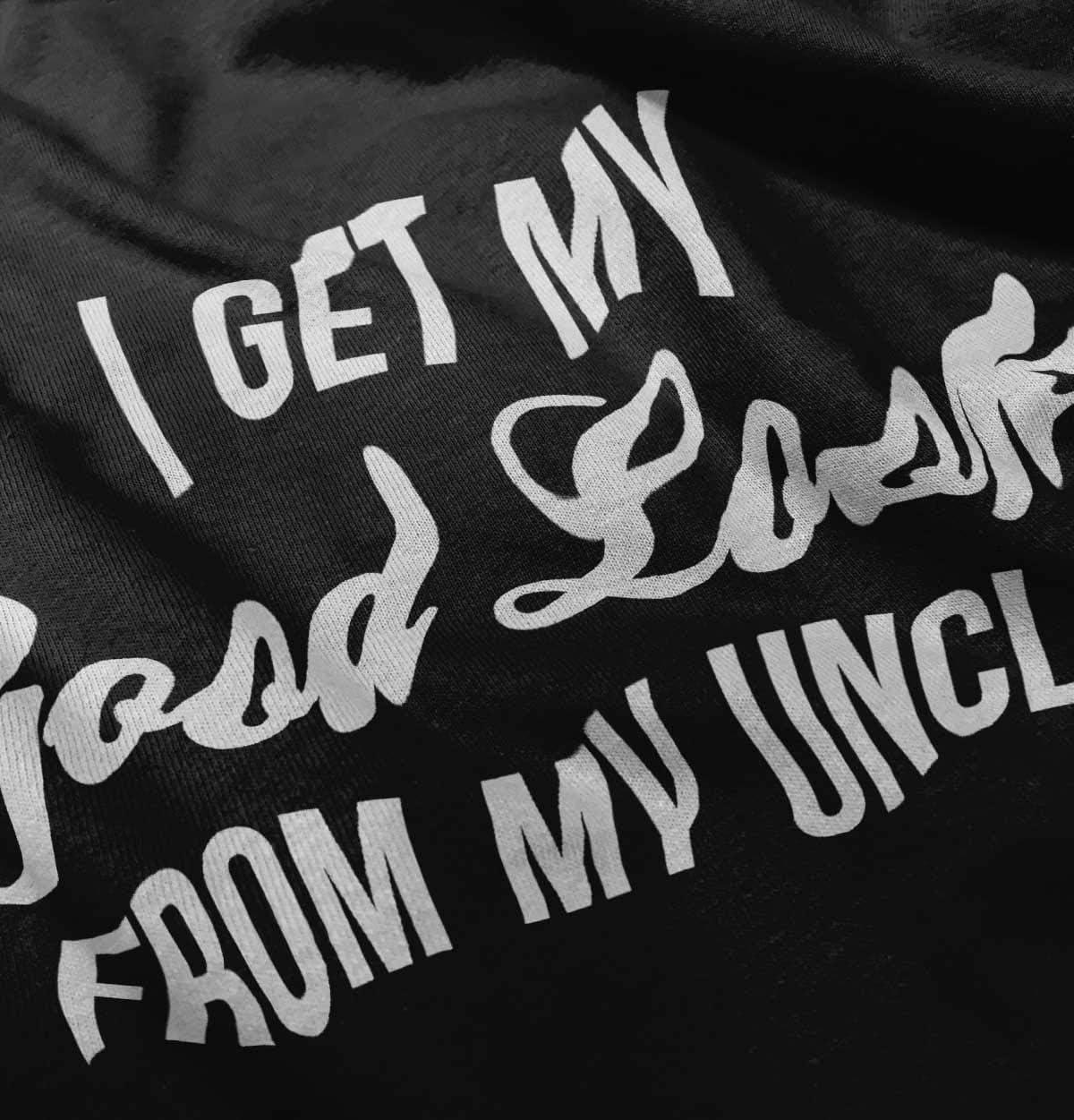 imageBrisco Brands I Get My Good Looks from My Uncle Toddler Boy Girl T ShirtBlack