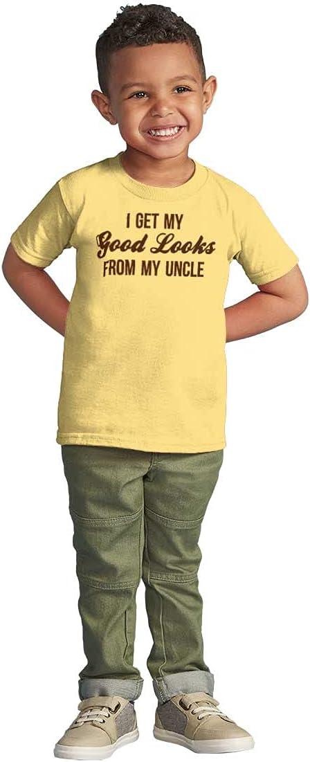 imageBrisco Brands I Get My Good Looks from My Uncle Toddler Boy Girl T ShirtButter