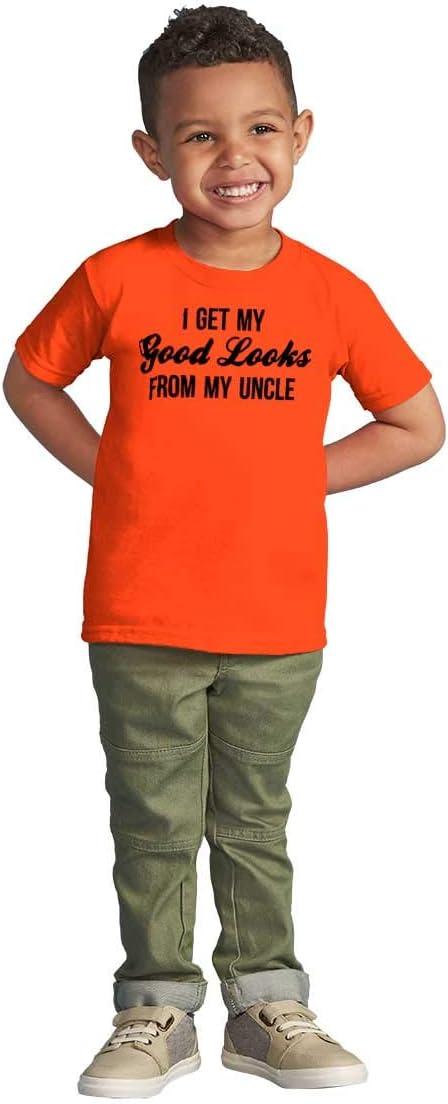 imageBrisco Brands I Get My Good Looks from My Uncle Toddler Boy Girl T ShirtOrange