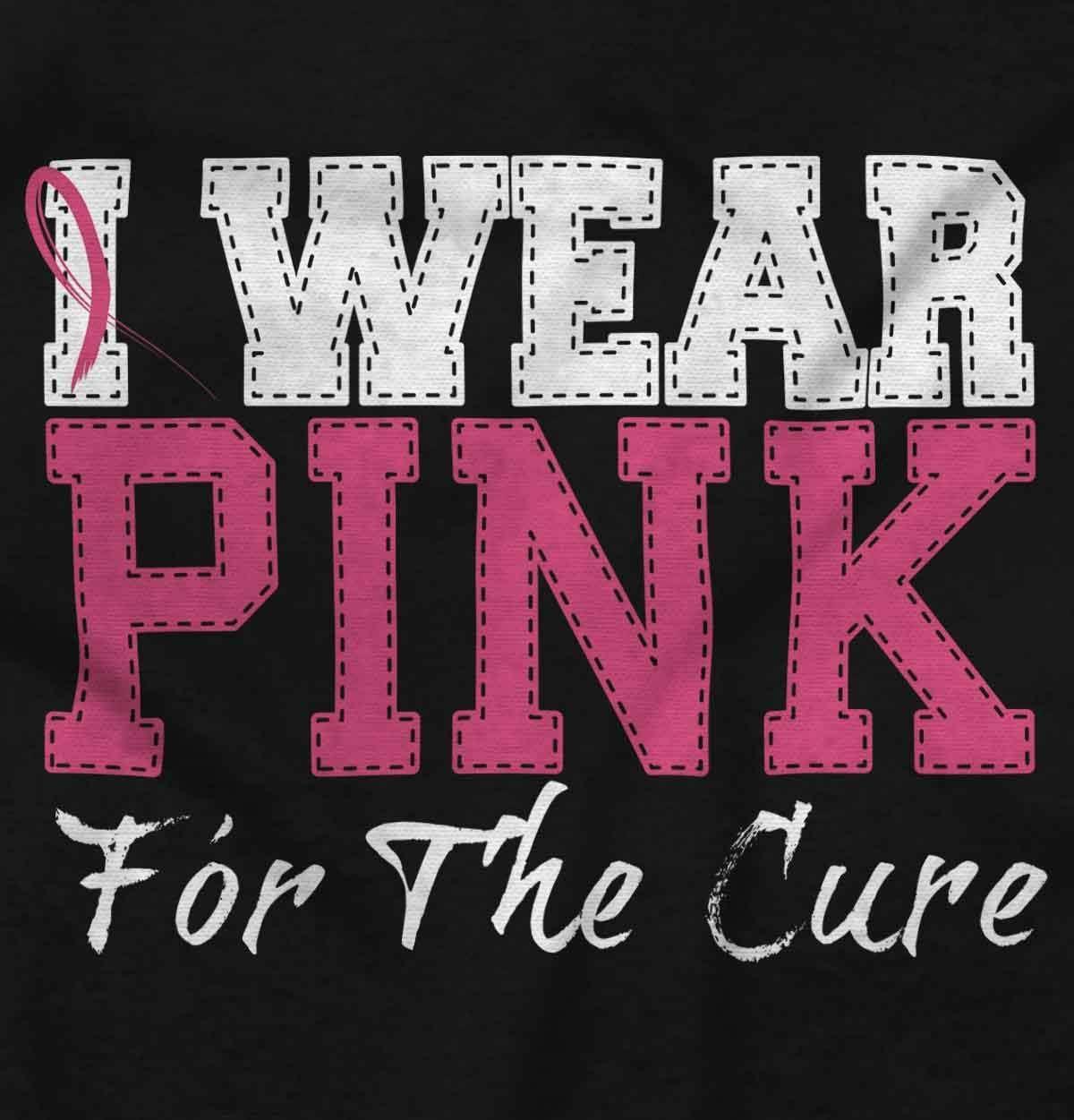 imageBrisco Brands I Wear Pink For The Cure Warrior Hoodie Sweatshirt WomenBlack
