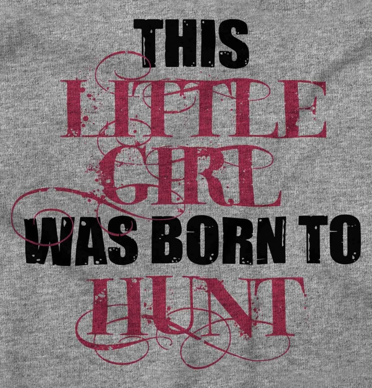 imageBrisco Brands Little One Born Hunt Deer Hunter Baby Bodysuit Jumper GirlsHeather