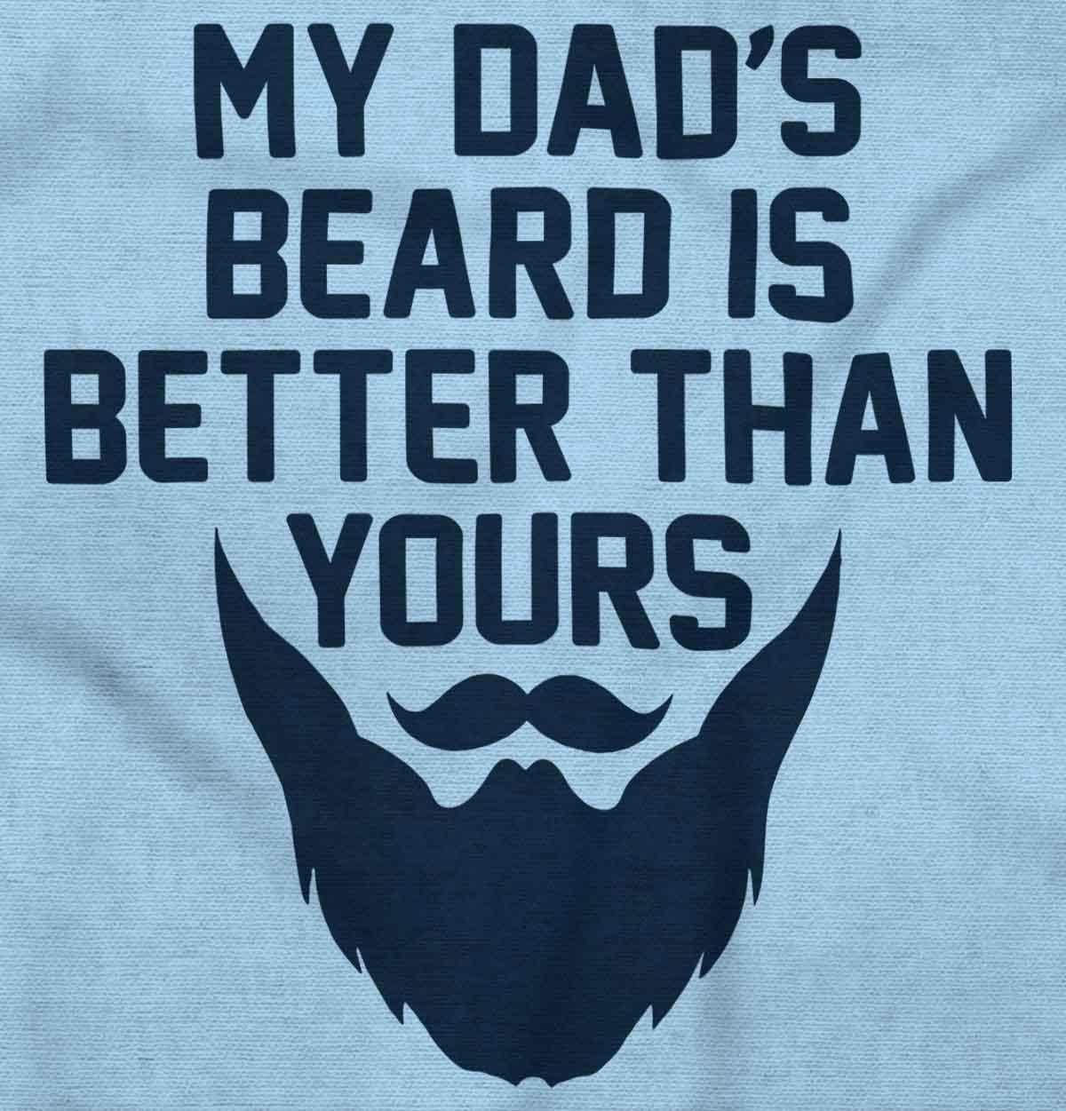 imageBrisco Brands My Dads Beard is Better Than Yours Baby Romper Boys or GirlsLight Blue