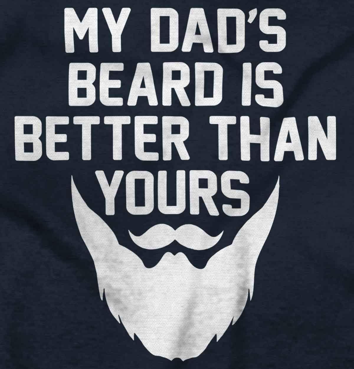 imageBrisco Brands My Dads Beard is Better Than Yours Baby Romper Boys or GirlsNavy