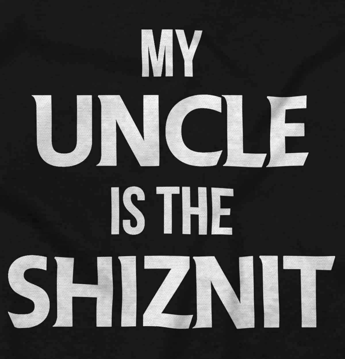 imageBrisco Brands My Uncle Is The Shiznit Baby Romper Boys or GirlsBlack